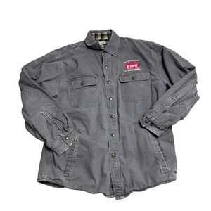 Vintage Carhartt Lined Workwear Jacket Size Large Gray King Logo‎ on Chest